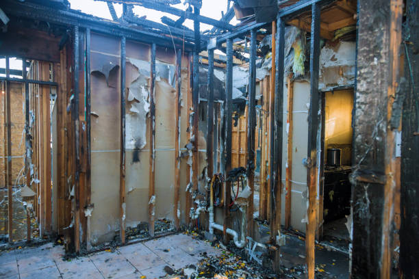 Professional Fire Damage Restoration technician working in Newport, DE
